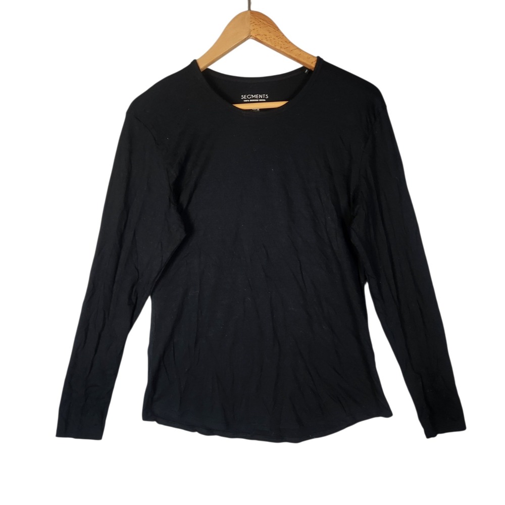 Segments Top Women's Large Black Merino Wool Long Sleeve Base Layer